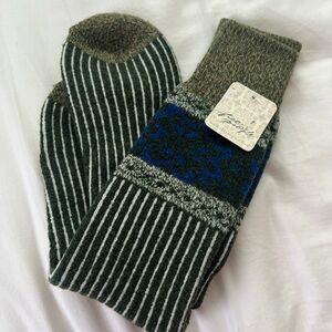 Green and Blue Patterned Socks